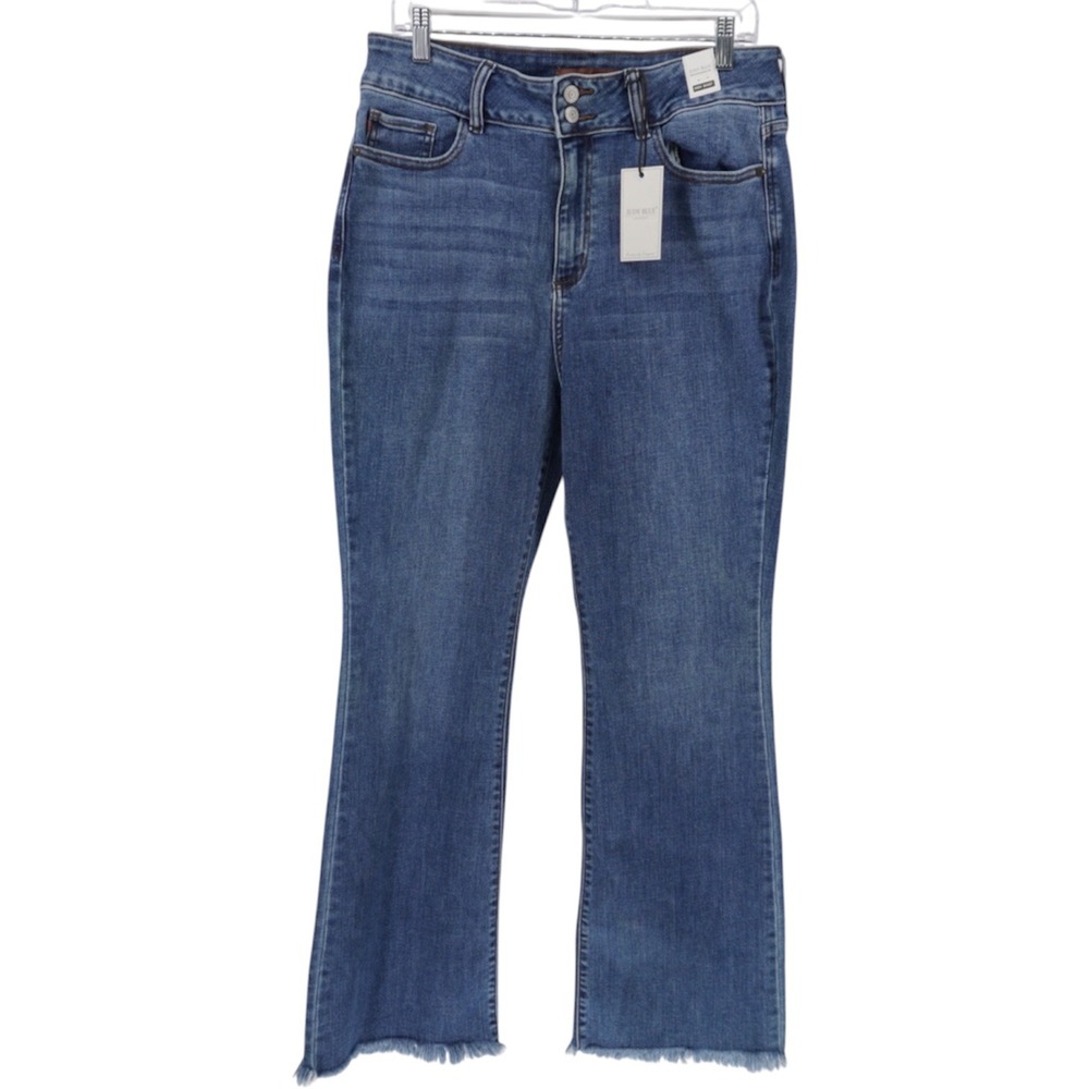 Judy Blue High Waist Bootcut Jeans Medium Wash Frayed Hem JB82686MD Size 13/31